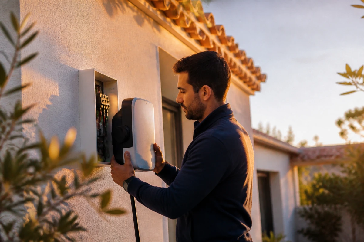 Installation borne recharge IRVE maison individuelle Fos-sur-Mer