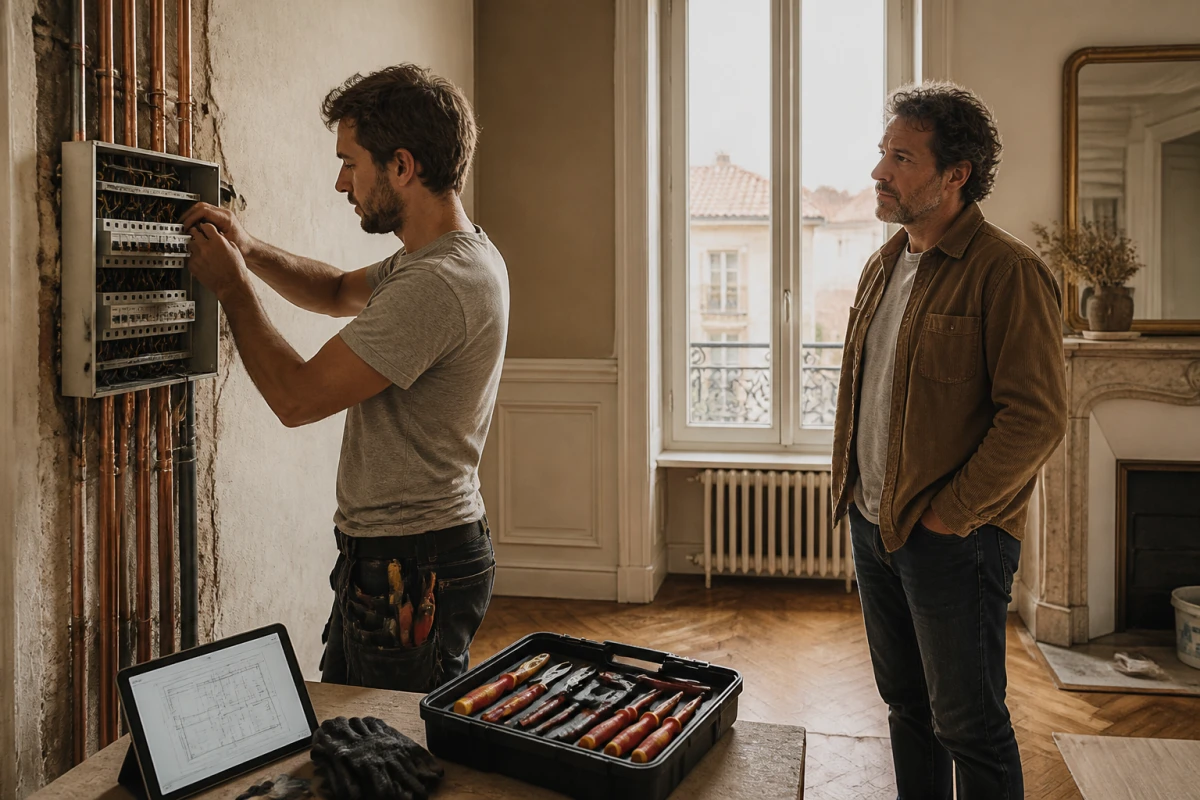Rénovation installation électrique maison ancienne Martigues